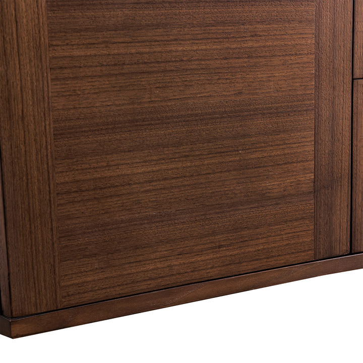 Amberly 72" Double Vanity Cabinet, Mid-Century Walnut