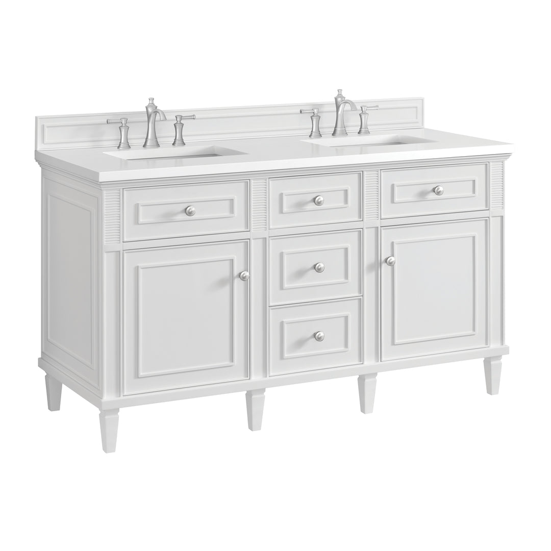 Lorelai 60" Double Vanity, Bright White
