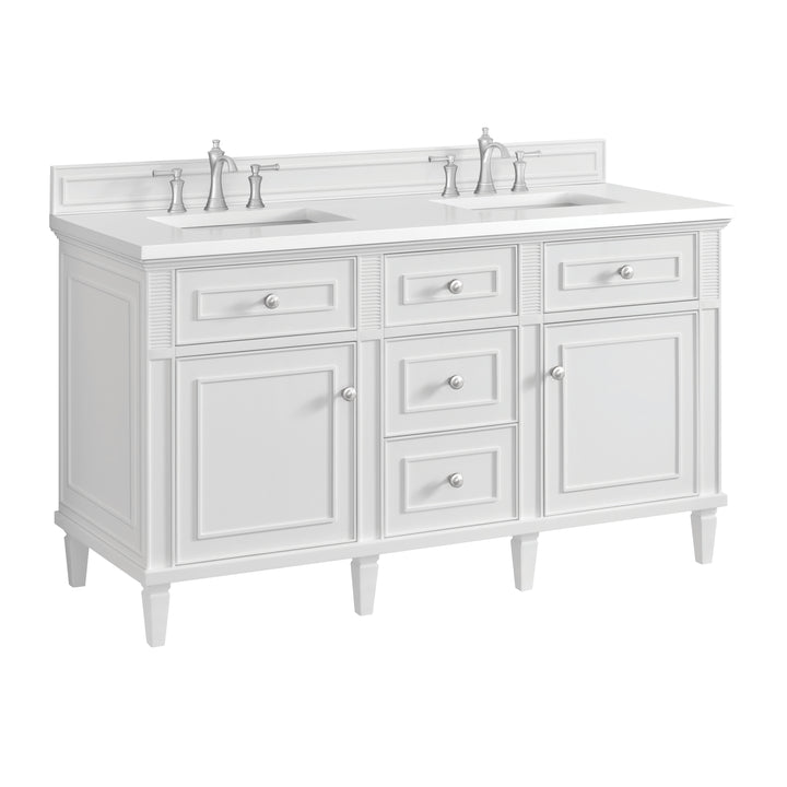 Lorelai 60" Double Vanity, Bright White