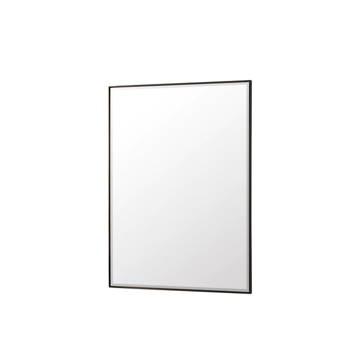 Rohe 30" Rectangular Mirror, Matte Black