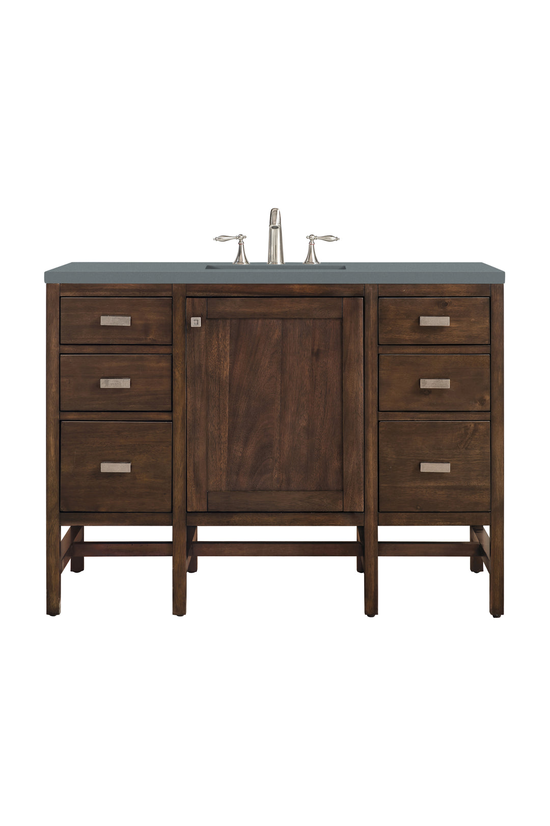 Addison 48" Single Vanity, Mid-Century Acacia w/ 3 CM Cala Blue Silestone Top