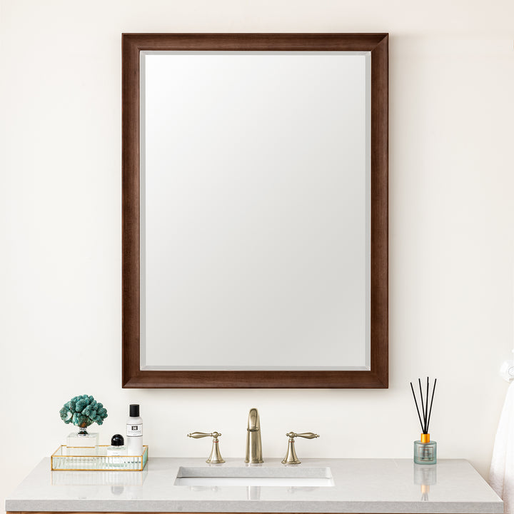 Glenbrooke 30" Mirror, Mid-Century Walnut