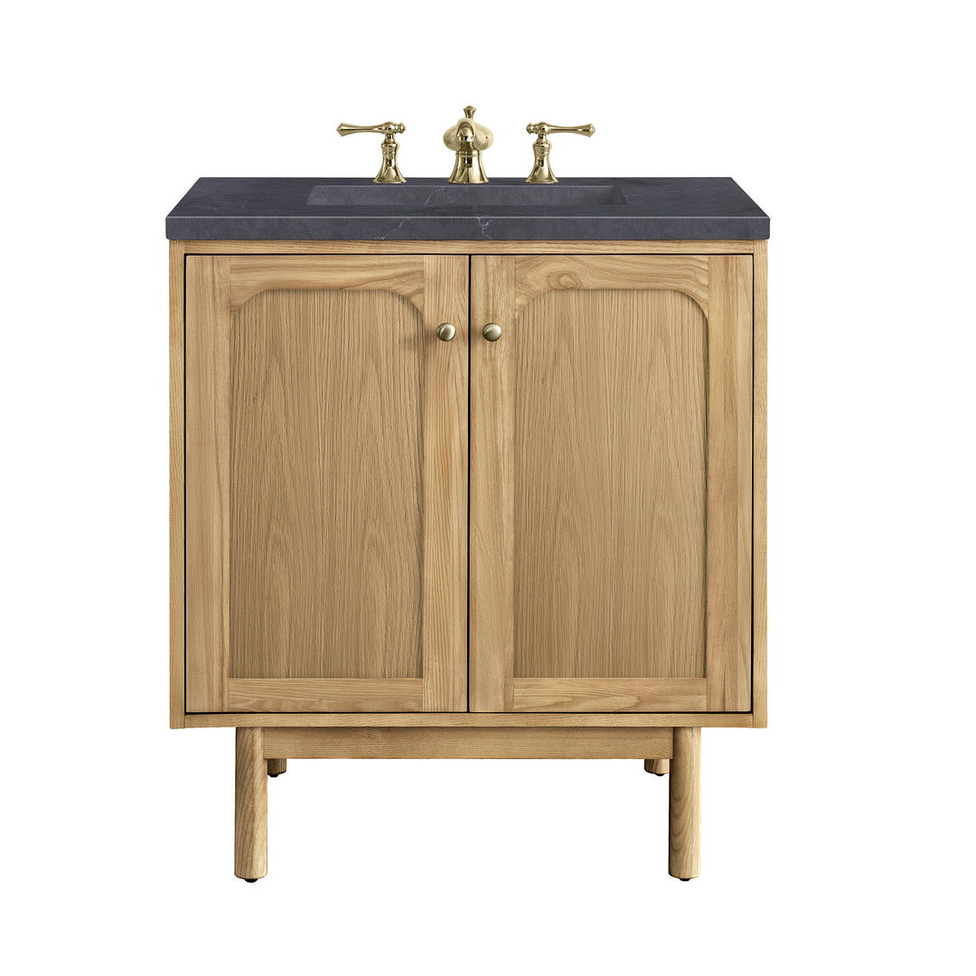 Laurent 30" Single Vanity, Light Natural Oak w/ 3 CM Charcoal Soapstone Top