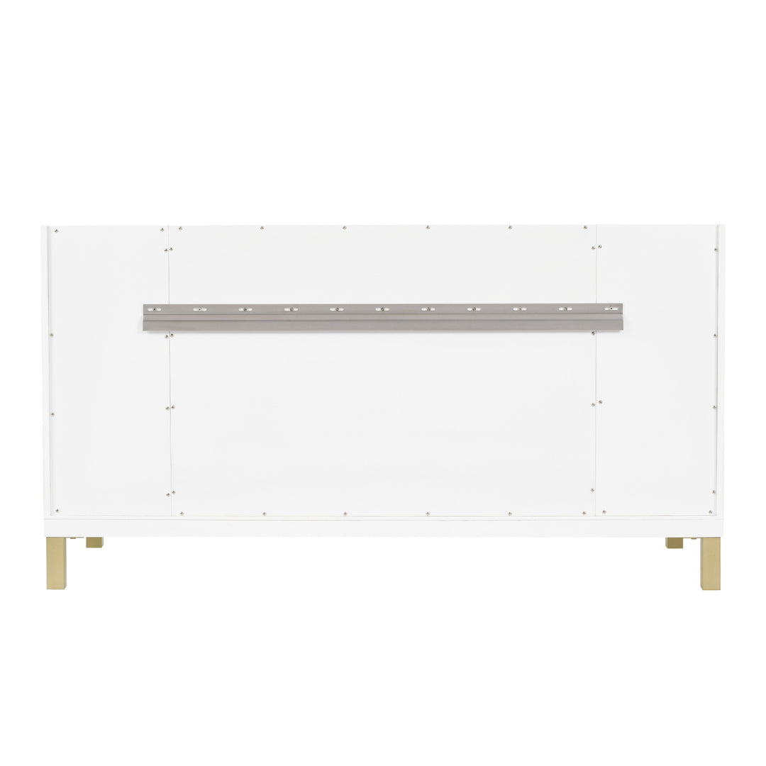 Chicago 60" Double Vanity, Glossy White, w/ 3 CM Lime Delight Silestone® Top