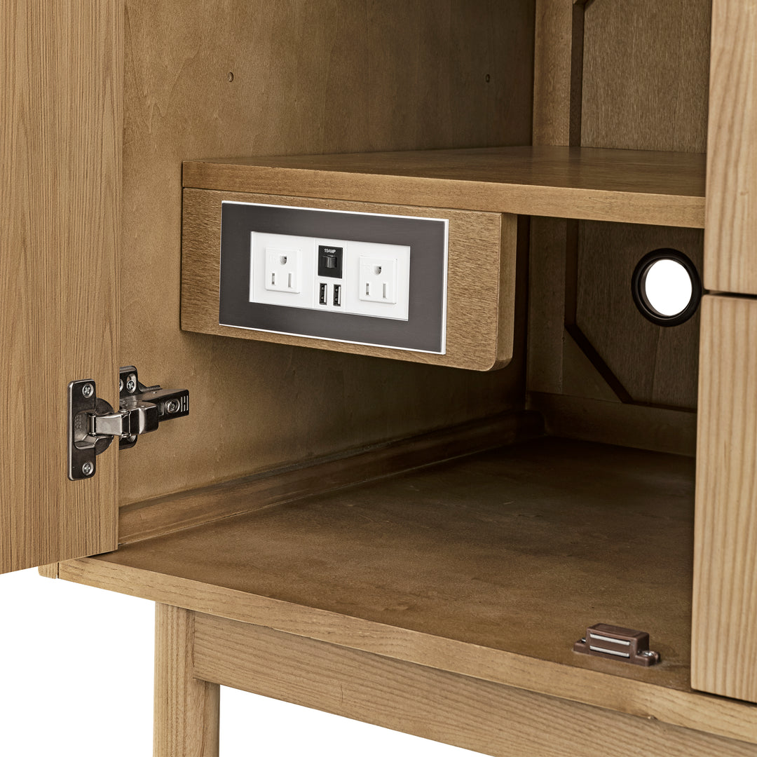 Laurent 36" Single Vanity, Light Natural Oak w/ 3 CM Parisien Bleu Top