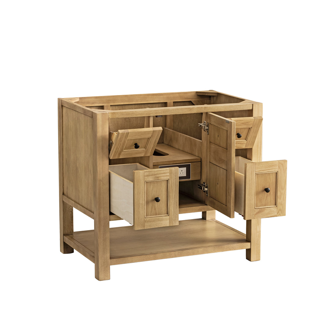 Breckenridge 36" Single Vanity Cabinet, Light Natural Oak