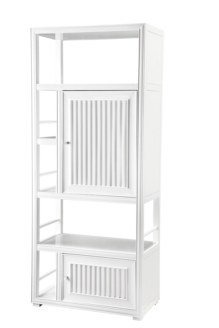 Athens 30" Double-Sided Linen Cabinet, Glossy White