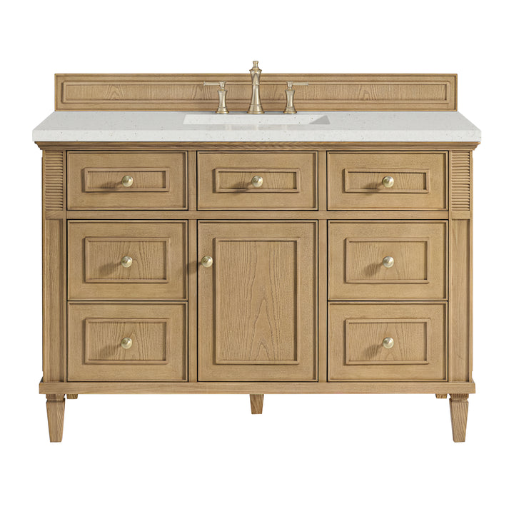 Lorelai 48" Single Vanity, Light Natural Oak w/ 3 CM Lime Delight Silestone Top