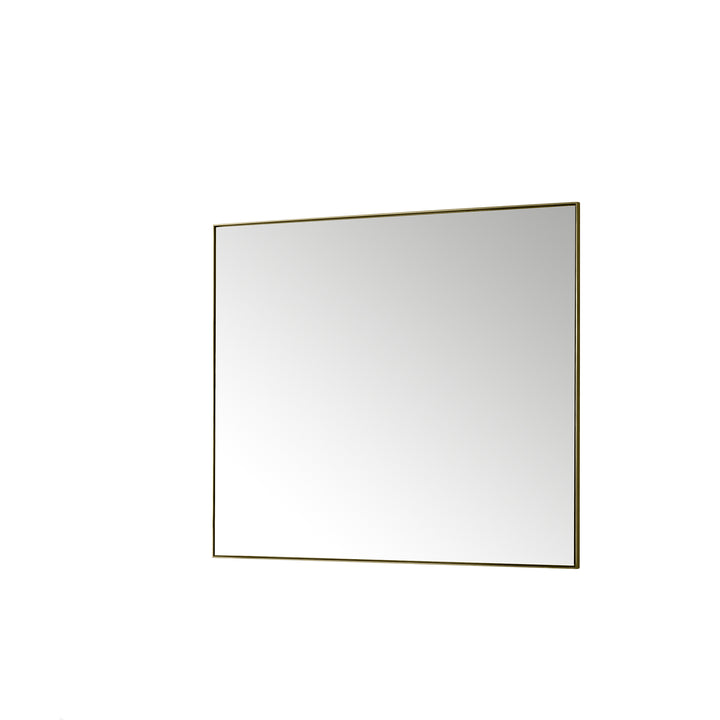 Rohe 48" Rectangular Mirror, Champagne Brass