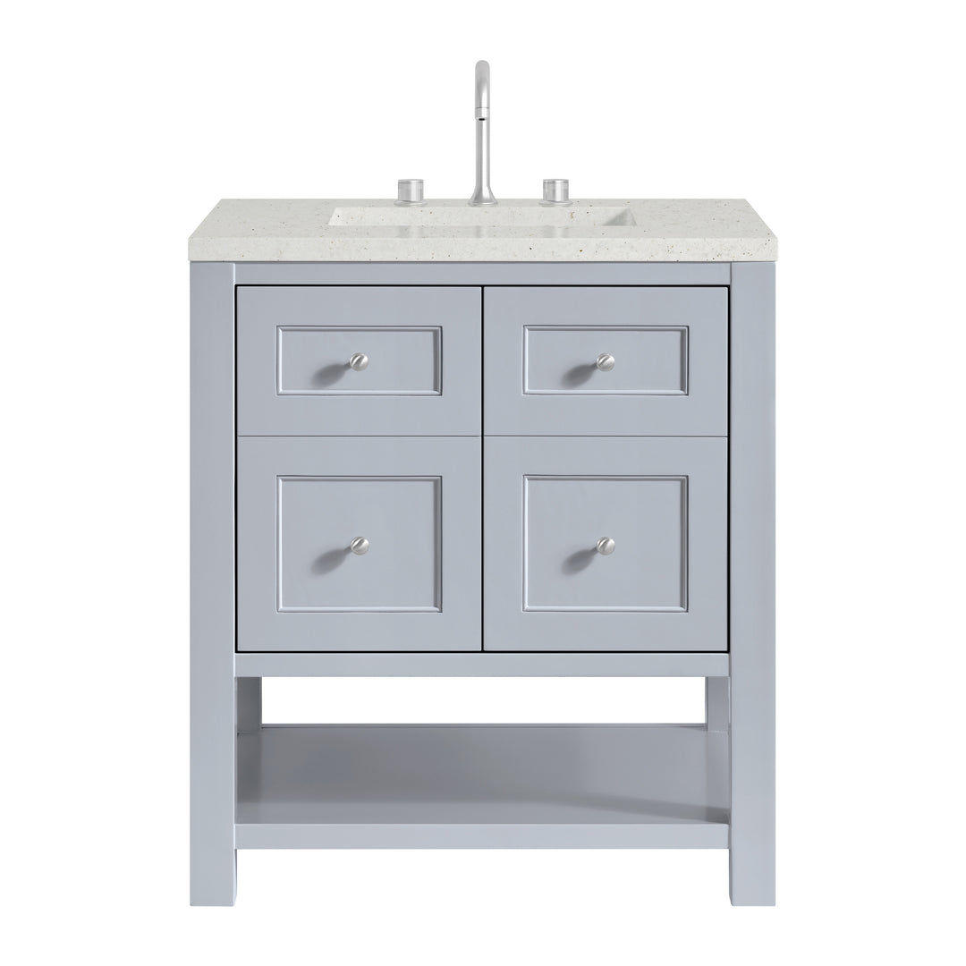 Breckenridge 30" Single Vanity, Serenity Blue, w/ 3 CM Lime Delight Quartz Top