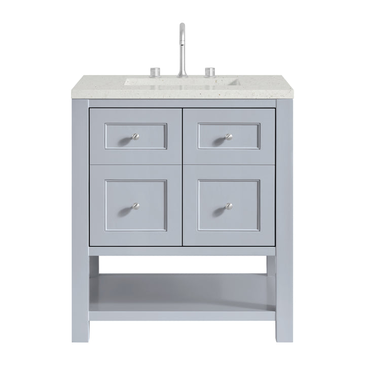Breckenridge 30" Single Vanity, Serenity Blue, w/ 3 CM Lime Delight Quartz Top