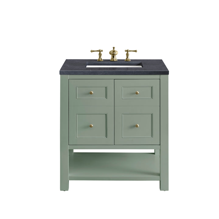 Breckenridge 30" Single Vanity, Smokey Celadon w/ 3 CM Charcoal Soapstone Top