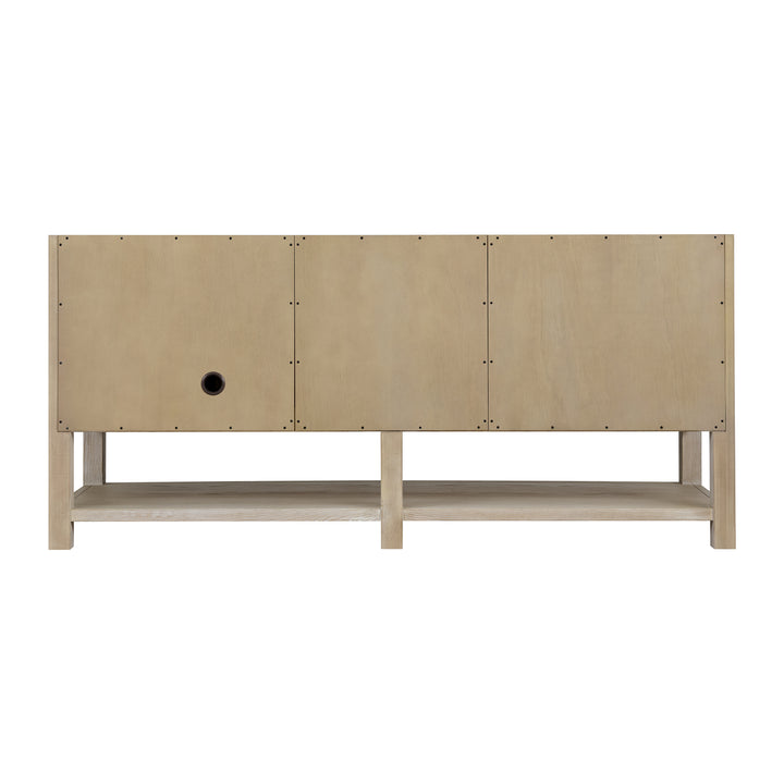 Breckenridge 72" Double Vanity, Whitewashed Oak w/ 3 CM Eternal Jasmine Pearl Silestone Top