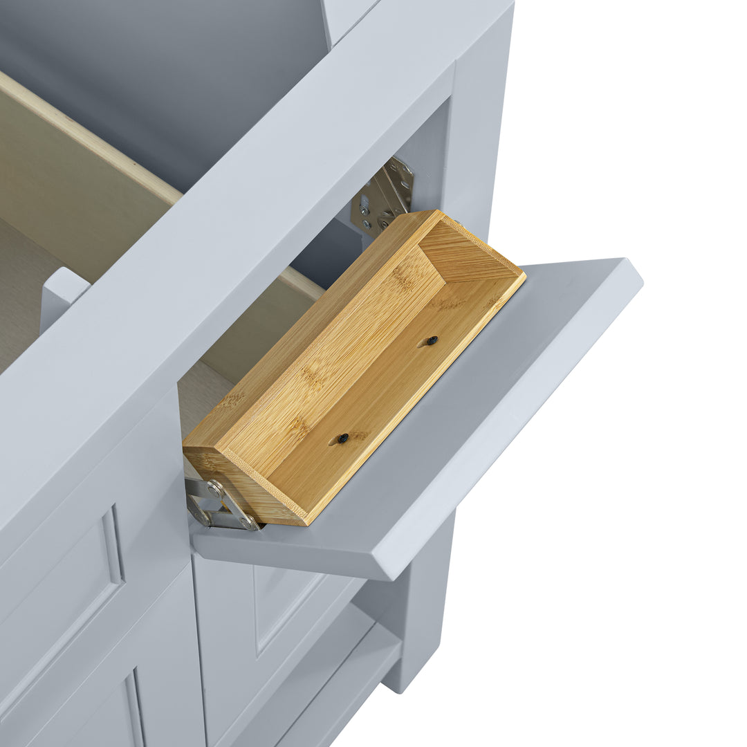 Breckenridge 36" Single Vanity, Serenity Blue, w/ 3 CM Parisien Bleu Quartz Top