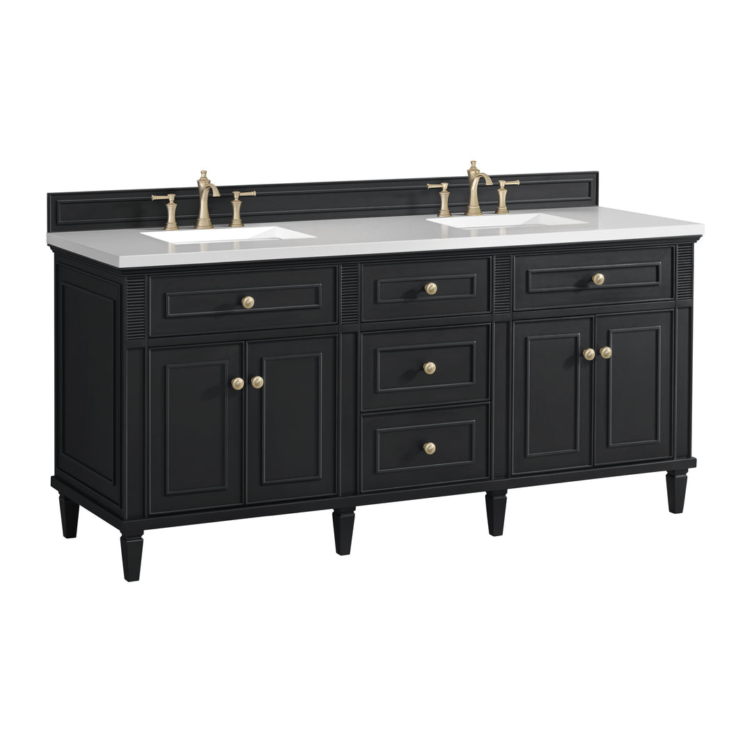 Lorelai 72" Double Vanity, Black Onyx