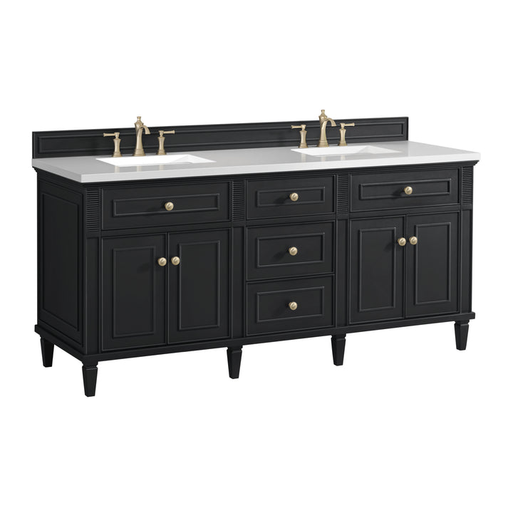 Lorelai 72" Double Vanity, Black Onyx