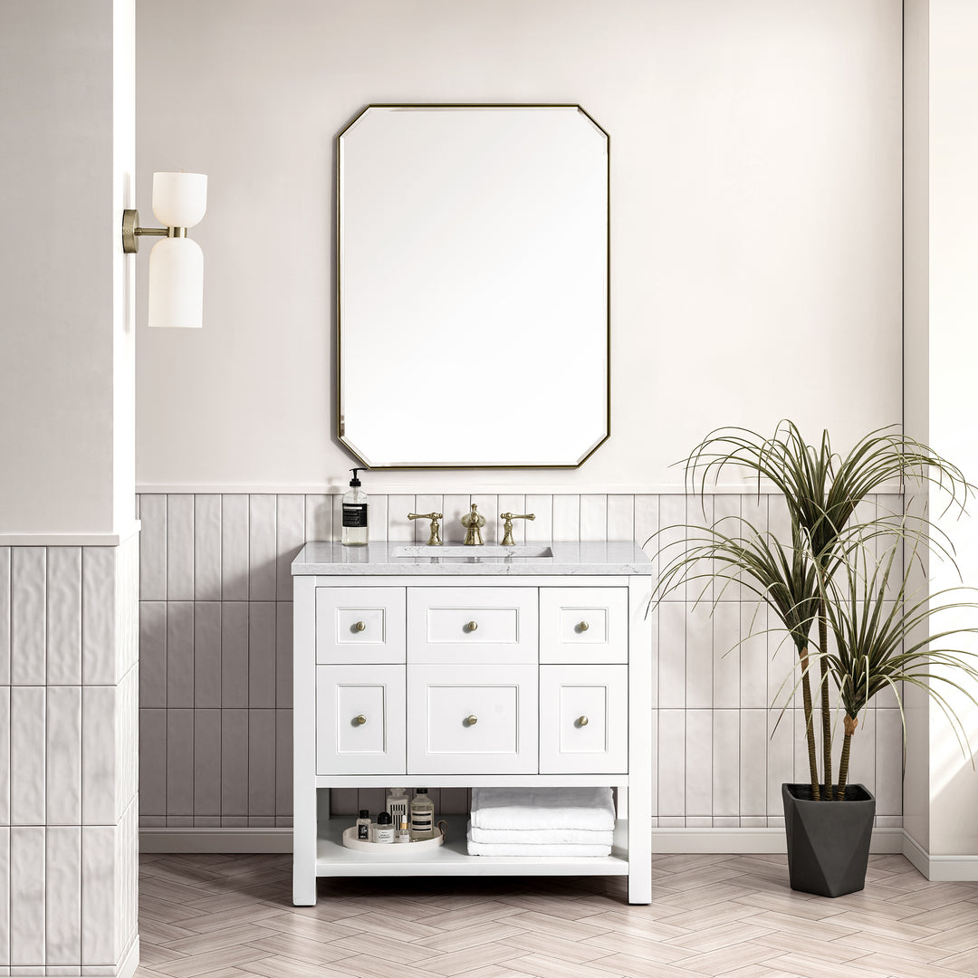 Breckenridge 36" Single Vanity Cabinet, Bright White