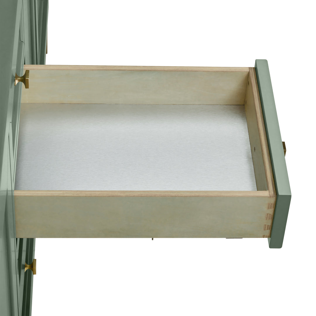 Chicago 72" Double Vanity, Smokey Celadon, w/ 3 CM Arctic Fall Solid Surface Top