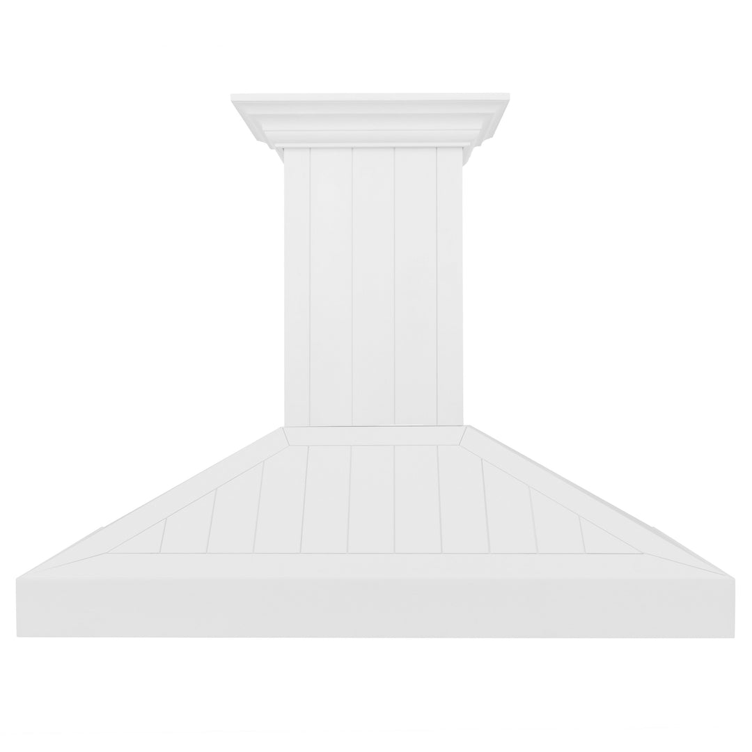 ZLINE 48 in. Wooden Wall Mount Range Hood in Shiplap Bright White Finish (KPWW-48)