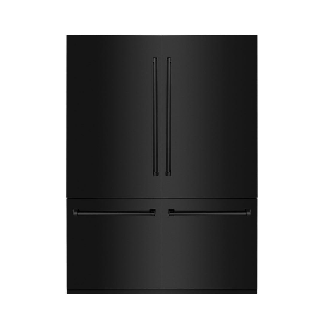 ZLINE 60" 32.2 cu. ft. Built-In Refrigerator with Internal Water and Ice Dispenser in Black Stainless Steel, RBIV-BS-60