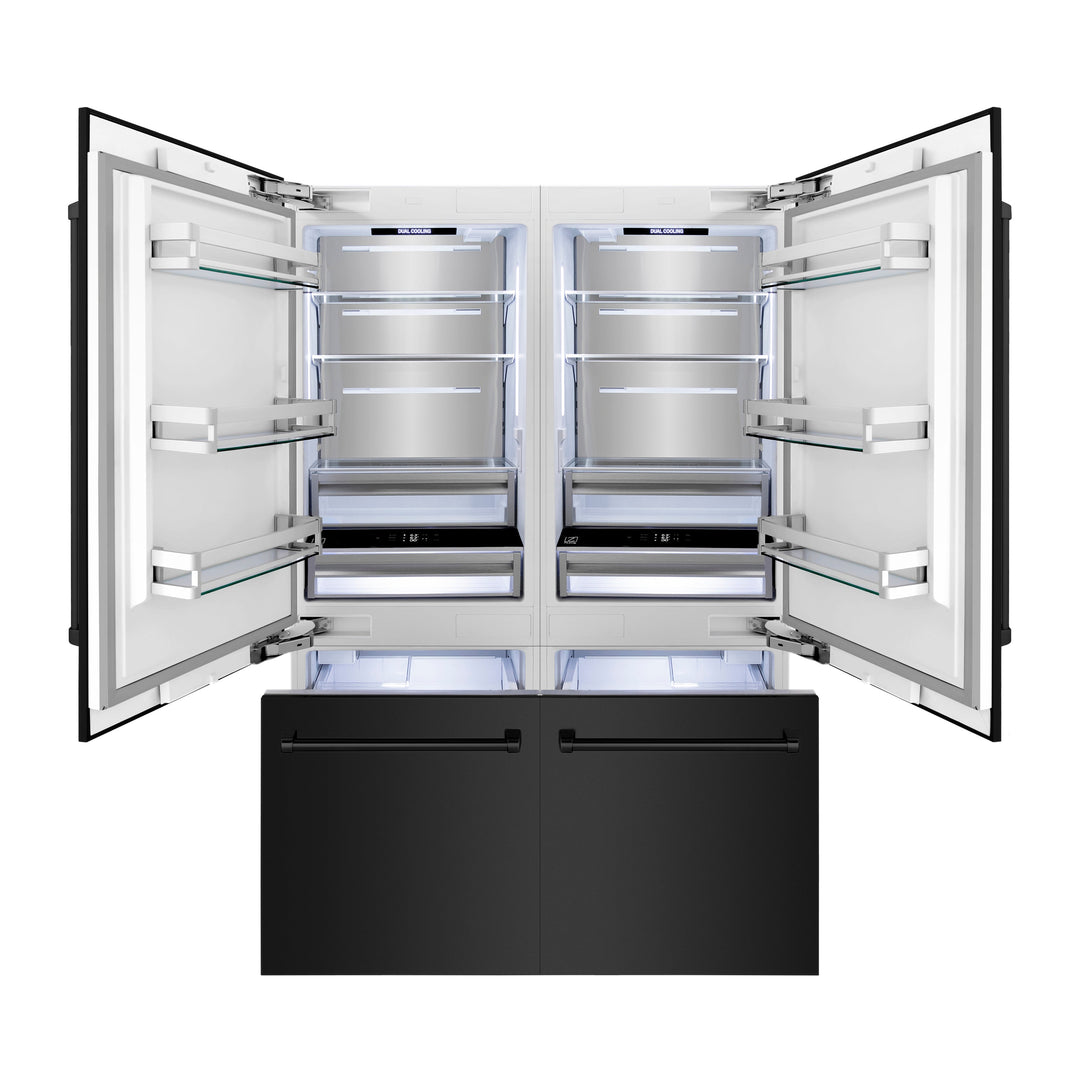 ZLINE 60" 32.2 cu. ft. Built-In Refrigerator with Internal Water and Ice Dispenser in Black Stainless Steel, RBIV-BS-60