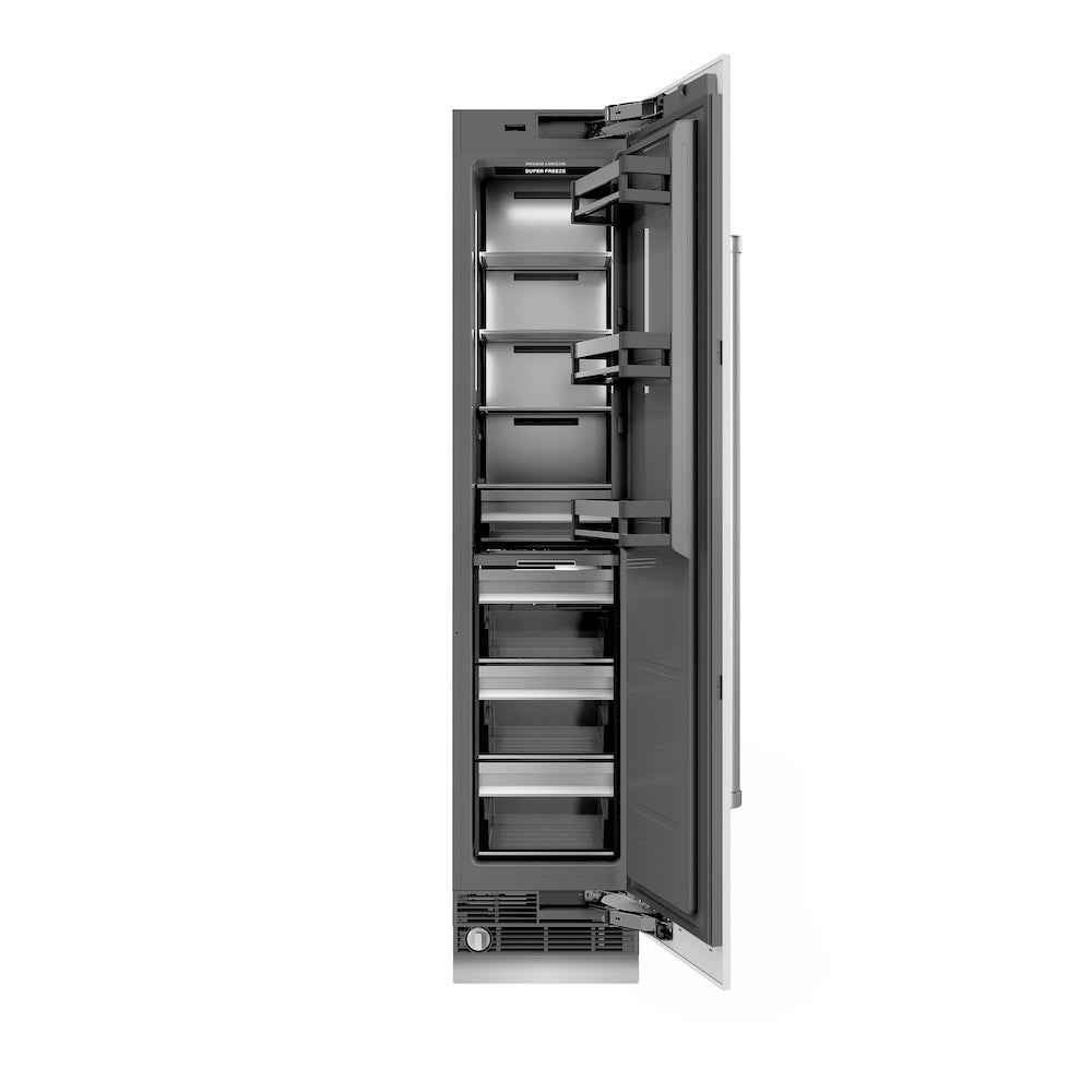 ZLINE 18 in. 8.6 cu. ft. Right Hinge Column Freezer in White Matte with Graphite Gray Interior (RCFVR-WM-18)