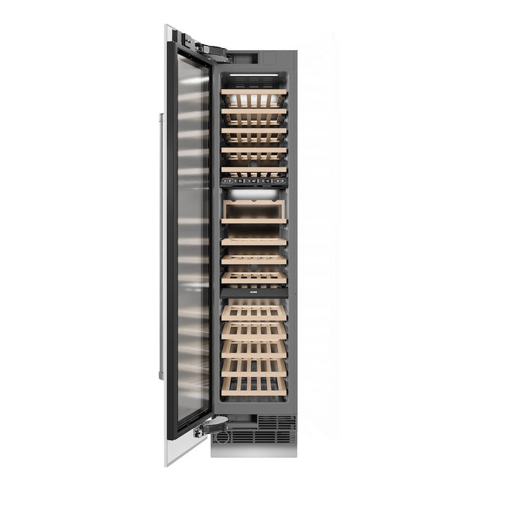 ZLINE 18 in. 9.0 cu. ft. Triple Zone 68 Bottle Left Hinge Column Wine Cooler in White Matte (RCWVL-WM-18)
