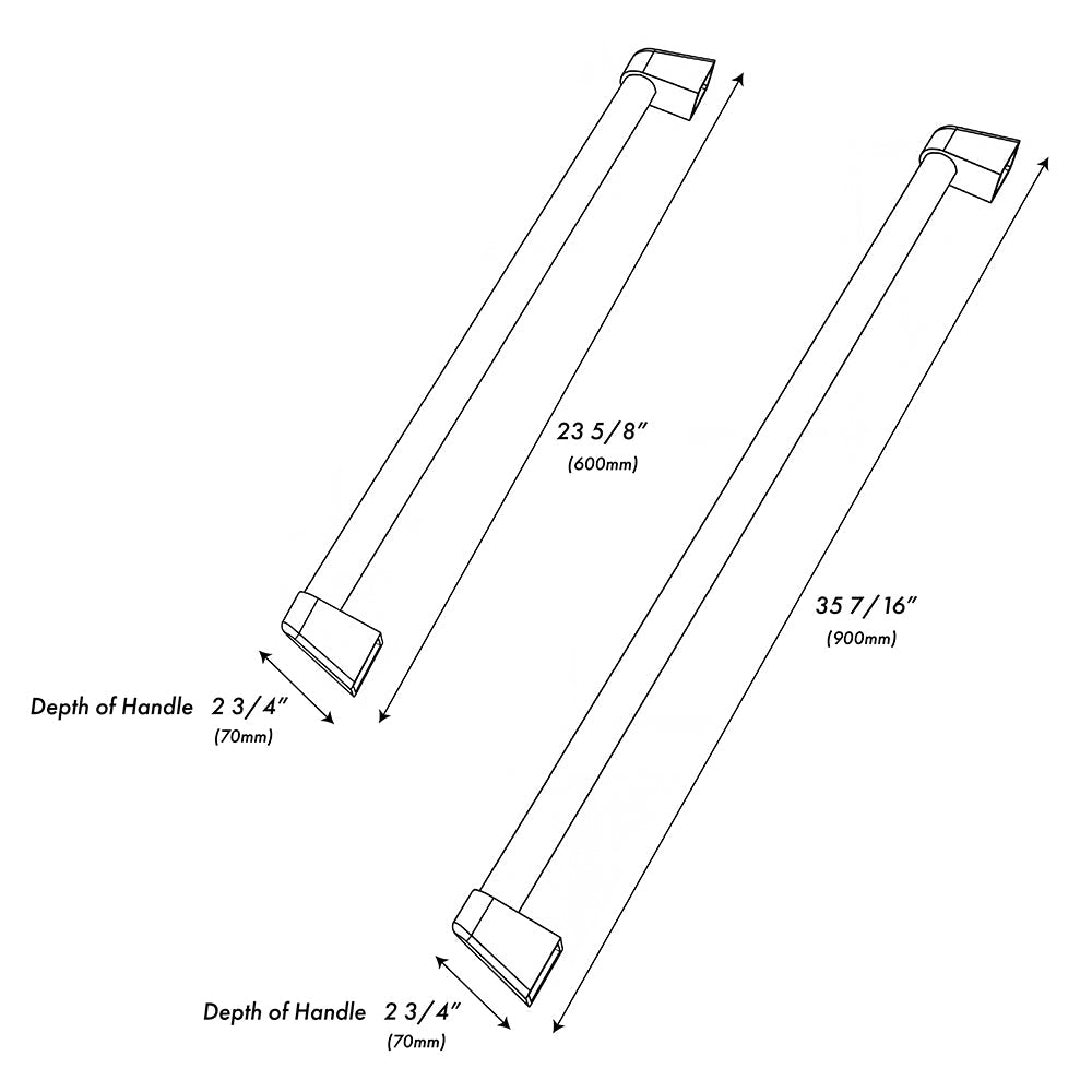 ZLINE 30 in. Built-In Refrigerator Helix Handles (Set of 2) in Black Stainless Steel (RBIVHZ-K-BS-30)