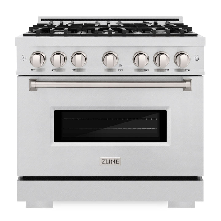 ZLINE 36" 5.2 cu. ft. Classic Dual Fuel Range with 6 Burners in DuraSnow® Stainless Steel, CDRS-36