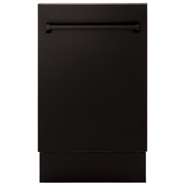 ZLINE 18 in. Top Control Tall Dishwasher in Oil Rubbed Bronze with 3rd Rack, DWV-ORB-18