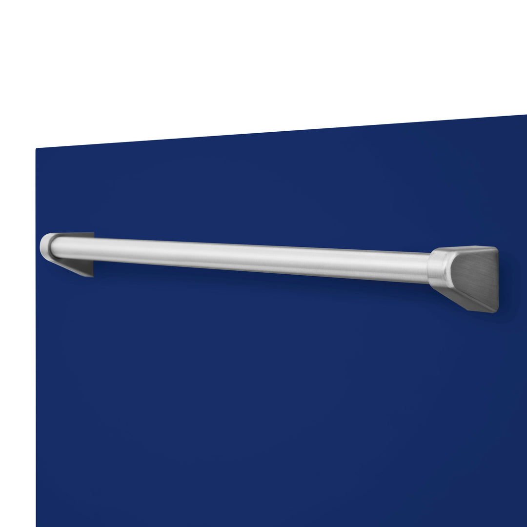 ZLINE 24" Monument Dishwasher Panel in Blue Gloss with Traditional Handle (DPMT-BG-24)