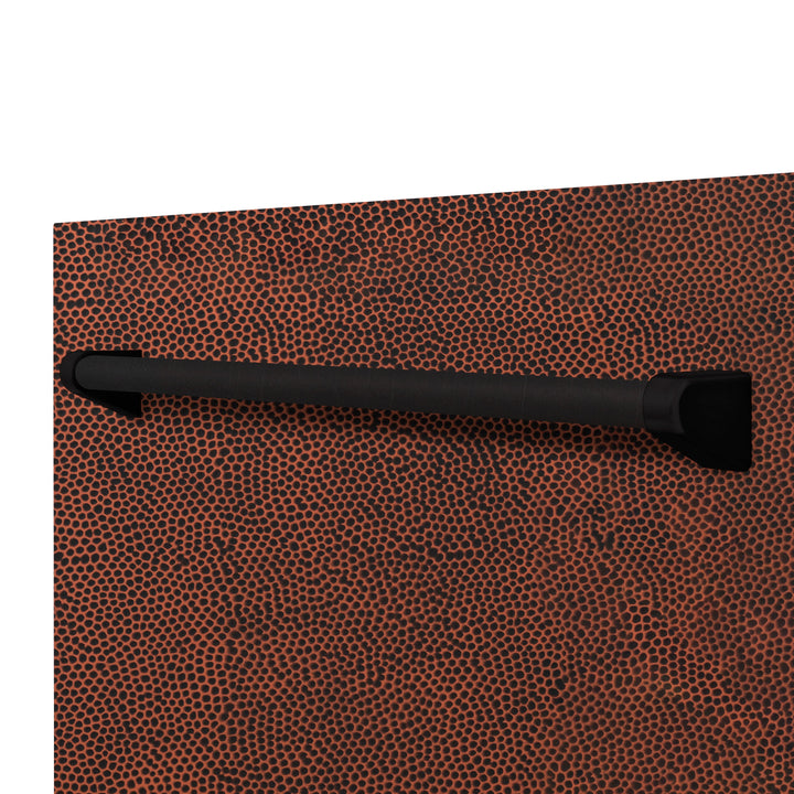 ZLINE 24" Monument Dishwasher Panel in Hand Hammered Copper with Traditional Handle (DPMT-HH-24)