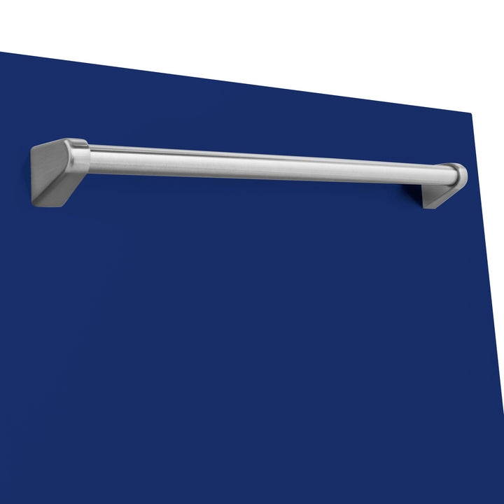 ZLINE 24" Monument Dishwasher Panel in Blue Gloss with Traditional Handle (DPMT-BG-24)