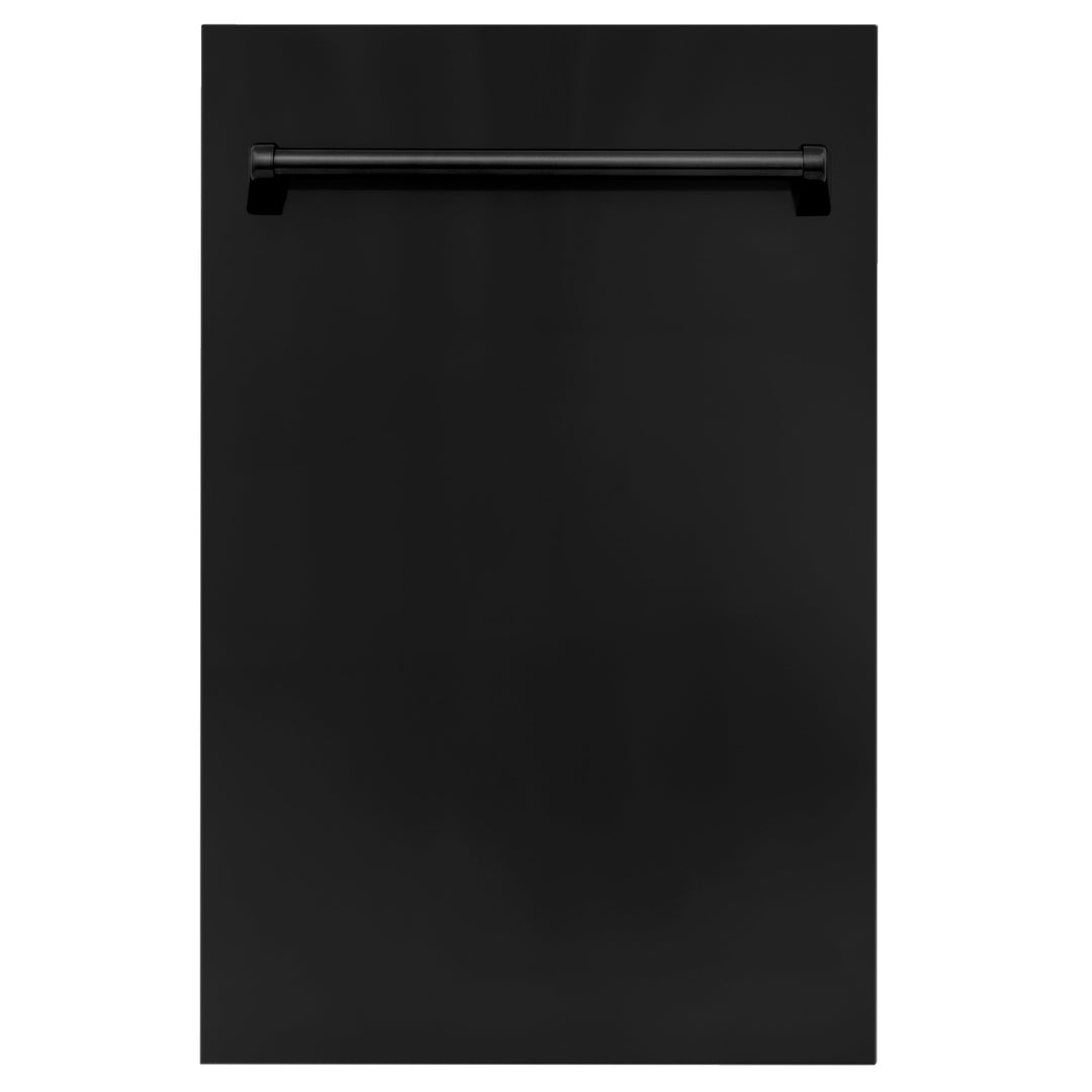 ZLINE 18 in. Dishwasher Panel in Black Stainless Steel with Traditional Handle (DP-BS-18)