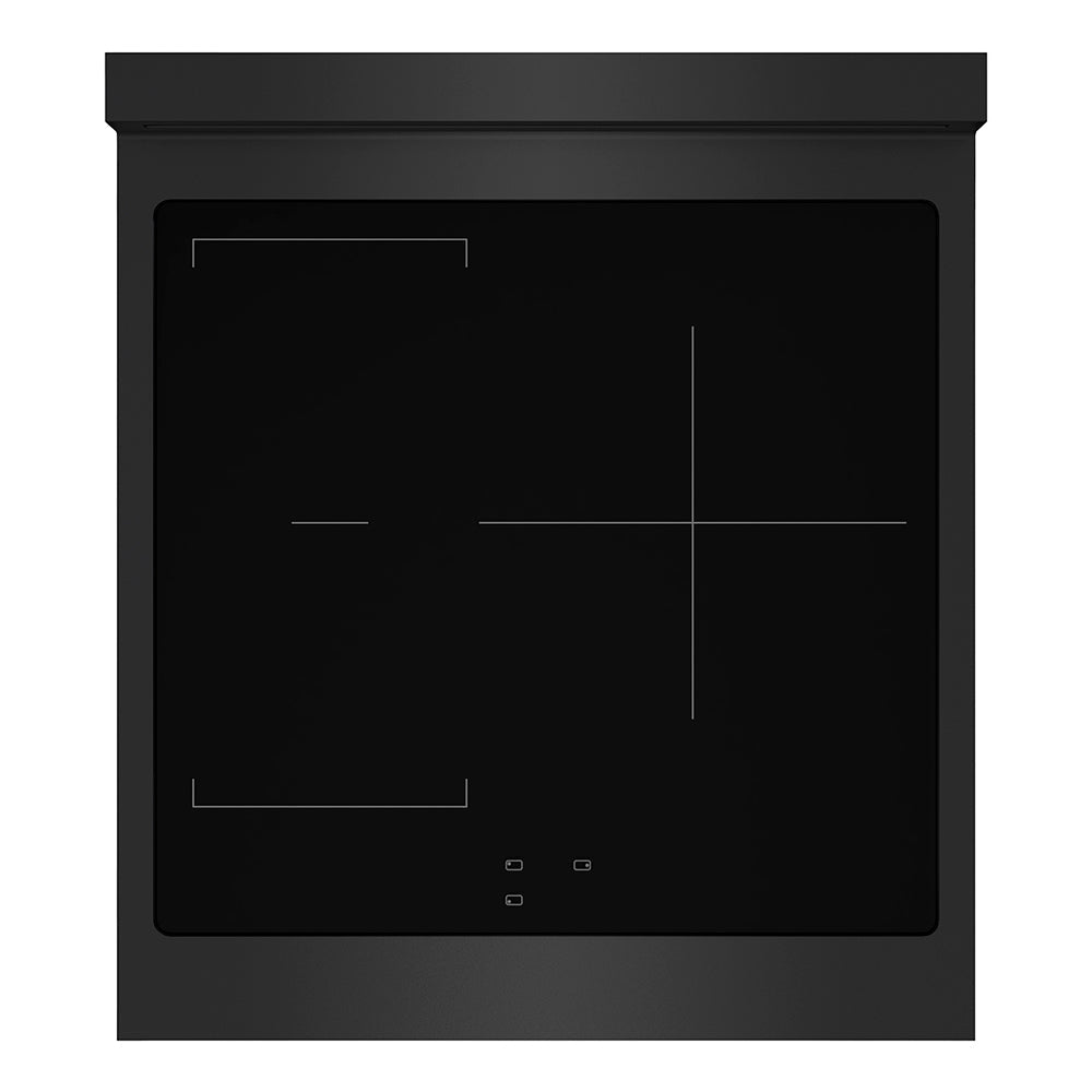 ZLINE Autograph Edition 24 in. 3.2 cu. ft. Paramount Induction Range with 3 Element Cooktop and Electric Convection Oven in Black Stainless Steel with Champagne Bronze Accents (SINRBZ-24-CB)