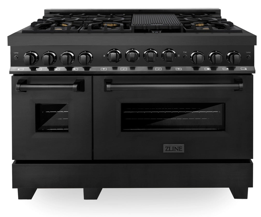 ZLINE Appliance Package - 48 in. Gas Range, 48 in. Wall Mount Range Hood, 2KP-RGBRH48