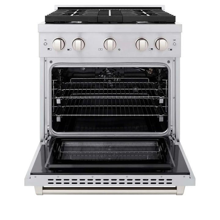 ZLINE Appliance Package - 30 Inch Gas Range and Over-the-Range Microwave, 2KP-SGROTR30