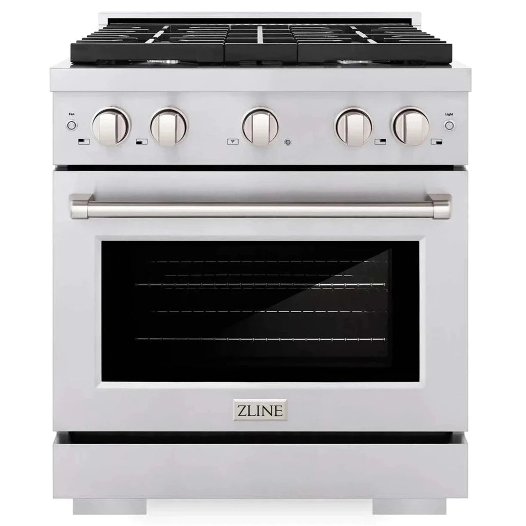 ZLINE Appliance Package - 30 Inch Gas Range and Over-the-Range Microwave, 2KP-SGROTR30