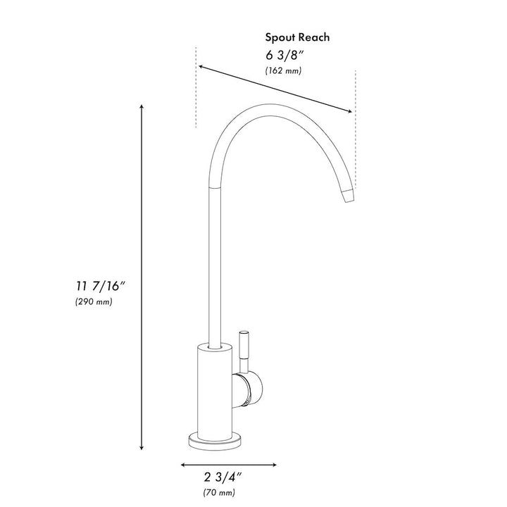 ZLINE Palisades Single Handle Drink Faucet in Matte Black (RBCN1-FBV-MB)