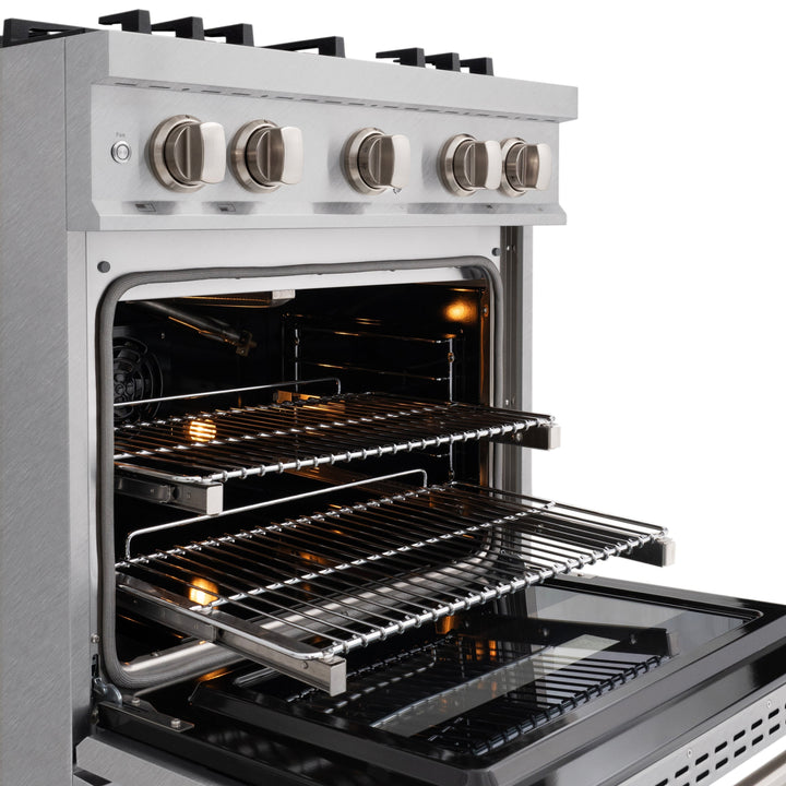ZLINE 30" 4.2 cu. ft. Select Gas Range with 4 Burners in DuraSnow® Stainless Steel, HGRS-30