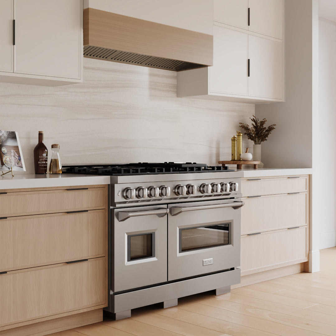 ZLINE 48" 6.7 cu. ft. Classic Double Oven Dual Fuel Range with 8 Burners in Stainless Steel, CDR48