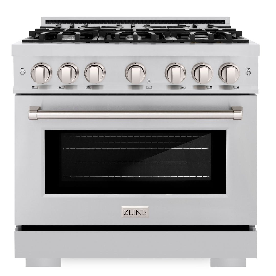 ZLINE 36" 5.2 cu. ft. Select Gas Range with 6 Burners in Stainless Steel, HGR36