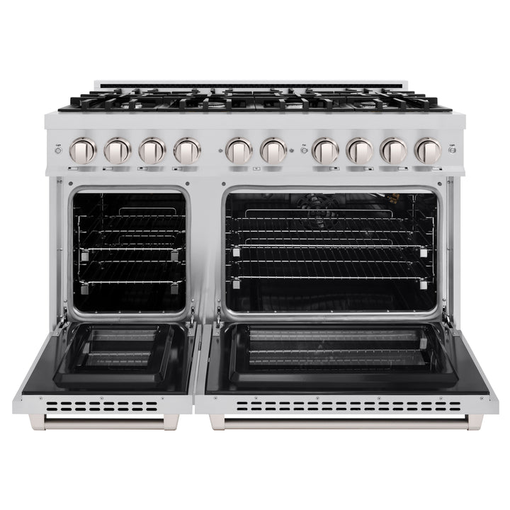 ZLINE 48" 6.7 cu. ft. Select Double Oven Gas Range with 8 Burners in Stainless Steel, HGR48