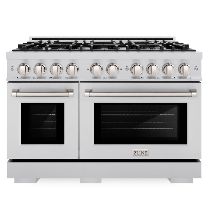 ZLINE 48" 6.7 cu. ft. Select Double Oven Gas Range with 8 Burners in Stainless Steel, HGR48