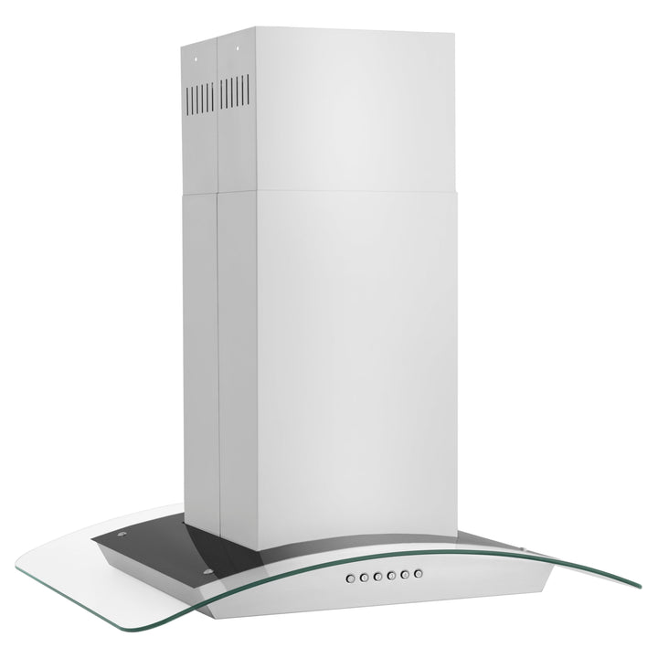 ZLINE 30â€ Alpine Series Convertible Island Mount Range Hood in Stainless Steel with Remote Control, LED lighting, and Dishwasher-Safe Baffle Filters (ALP70IS-30)