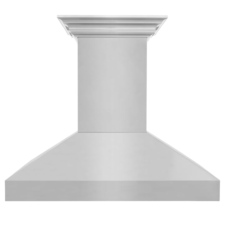 36 in. ZLINE CrownSoundâ„¢ Ducted Vent Island Mount Range Hood in Stainless Steel with Built-in Bluetooth Speakers (597iCRN-BT-36)