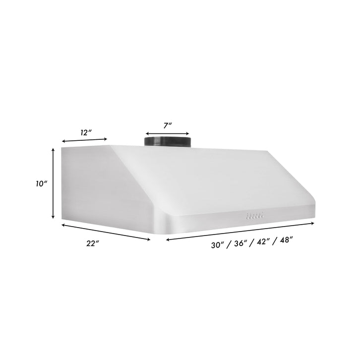 ZLINE 36" Ducted Under Cabinet Range Hood in Stainless Steel (623-36)