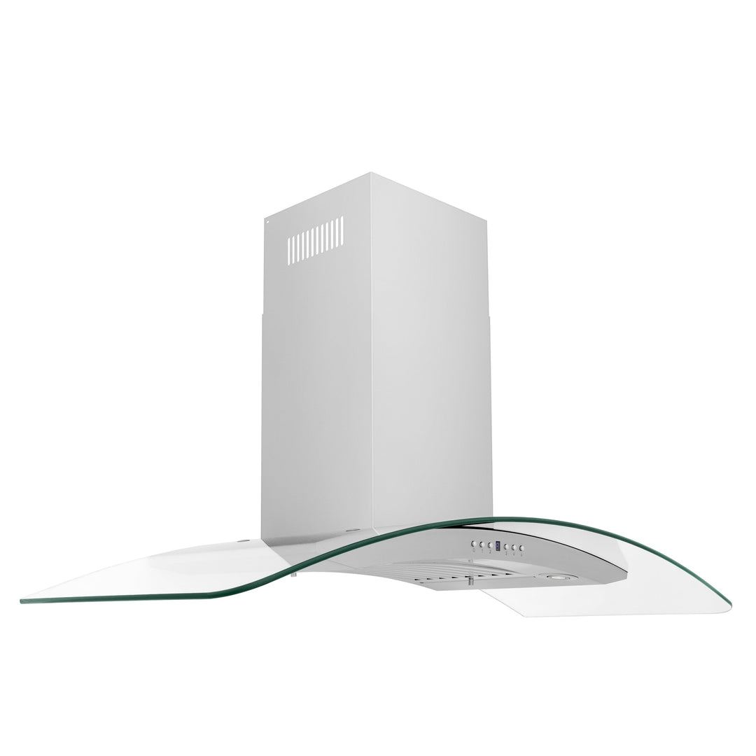 ZLINE 48" Convertible Vent Convertible Vent Wall Mount Range Hood in Stainless Steel & Glass (KN4-48)