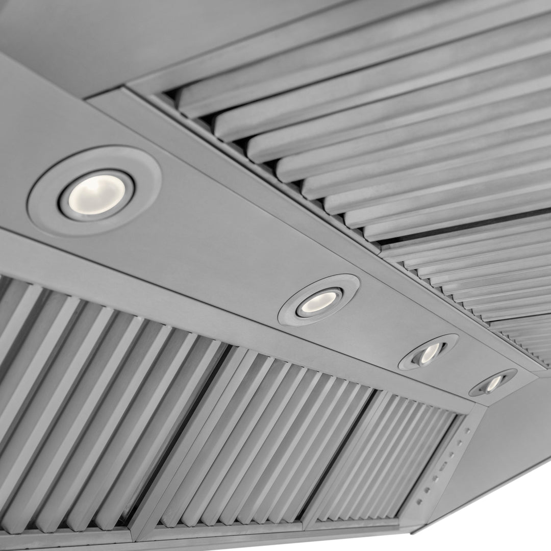 ZLINE 54" Professional Convertible Vent Wall Mount Range Hood in Stainless Steel (597-54)