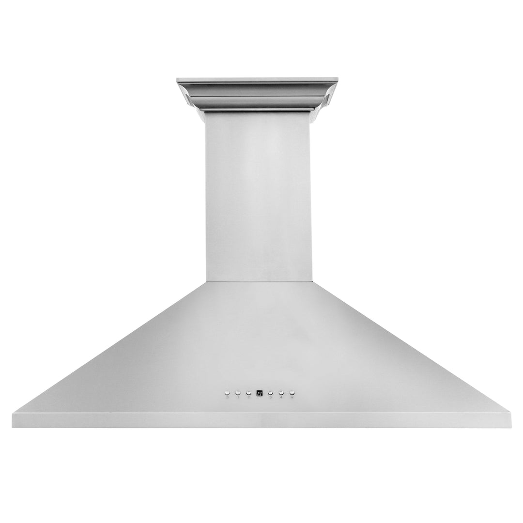 36" ZLINE CrownSoundâ„¢Ducted Vent Wall Mount Range Hood in Stainless Steel with Built-in Bluetooth Speakers (KL2CRN-BT-36)